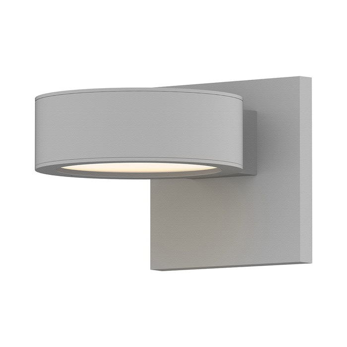 Reals Up/Down Outdoor LED Wall Light in Textured White/Plate Lens/Plate Lens.