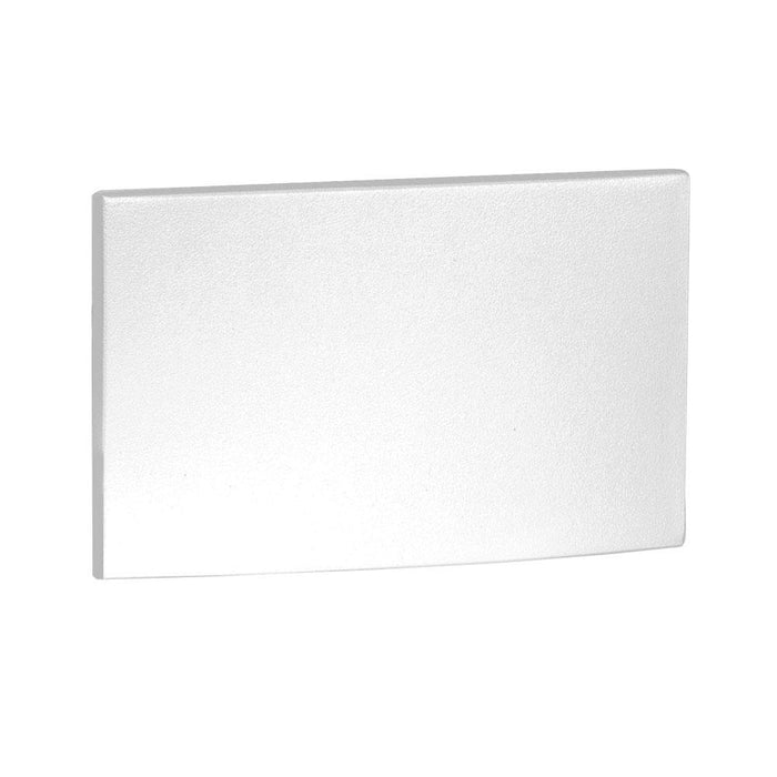 Rectangle LED Step and Wall Light in White on Aluminum (Horizontal).