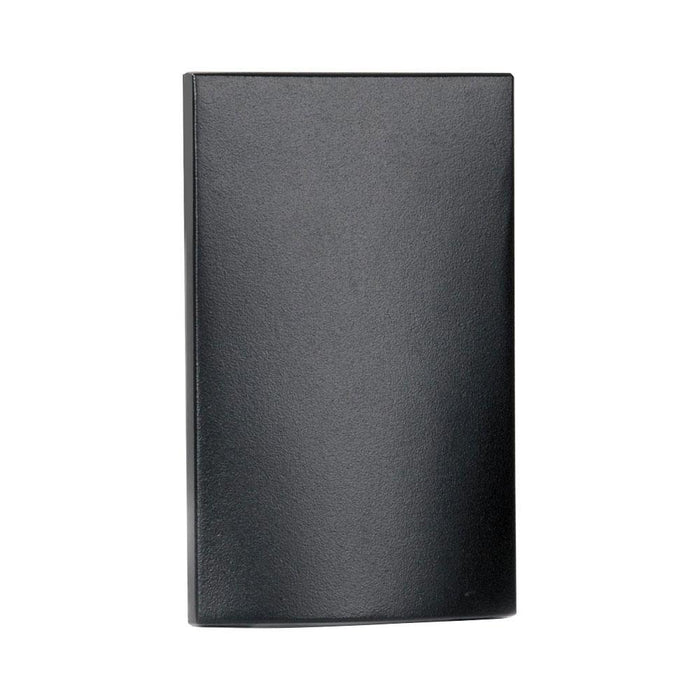 Rectangle LED Step and Wall Light in Black on Aluminum (Vertical).