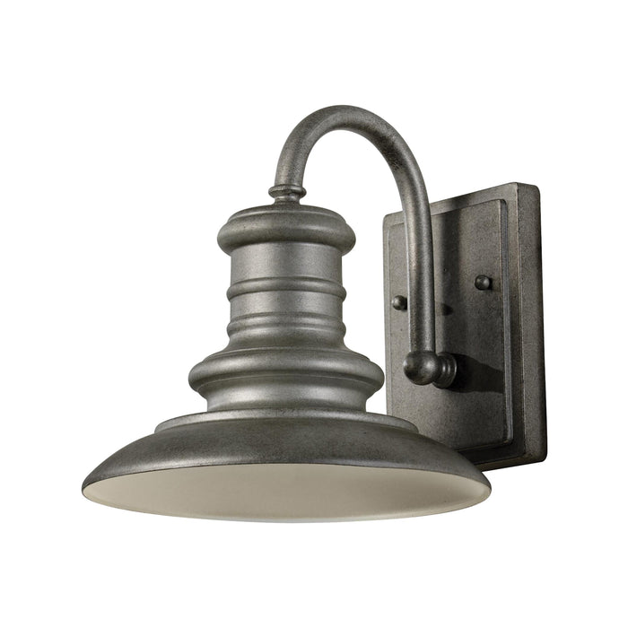 Redding Station Outdoor Wall Light in Small/Tarnished Silver/Wildlife Lamping.