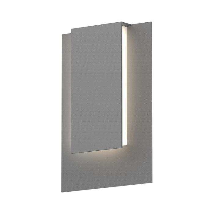 Reveal Outdoor LED Wall Light in Small/Textured Gray.