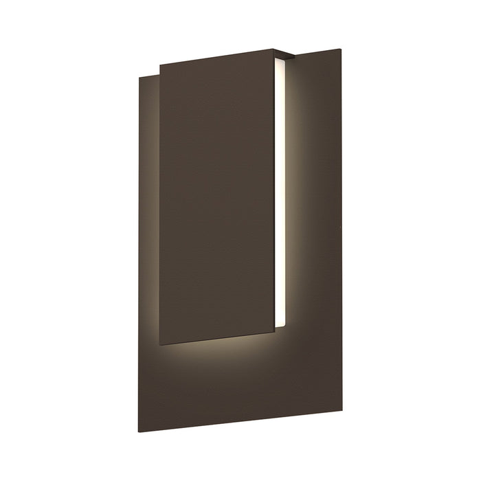 Reveal Outdoor LED Wall Light in Small/Textured Bronze.