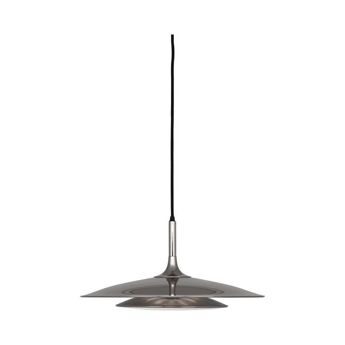 Axiom Pendant Light in Polished Nickel.