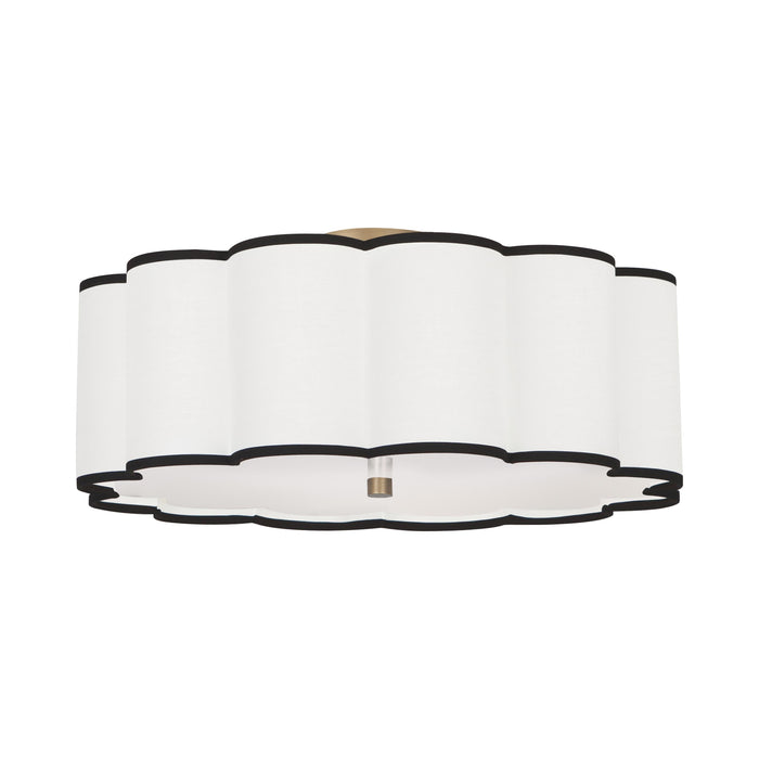 Axis Flush Mount Ceiling Light in Aged Brass (Large).