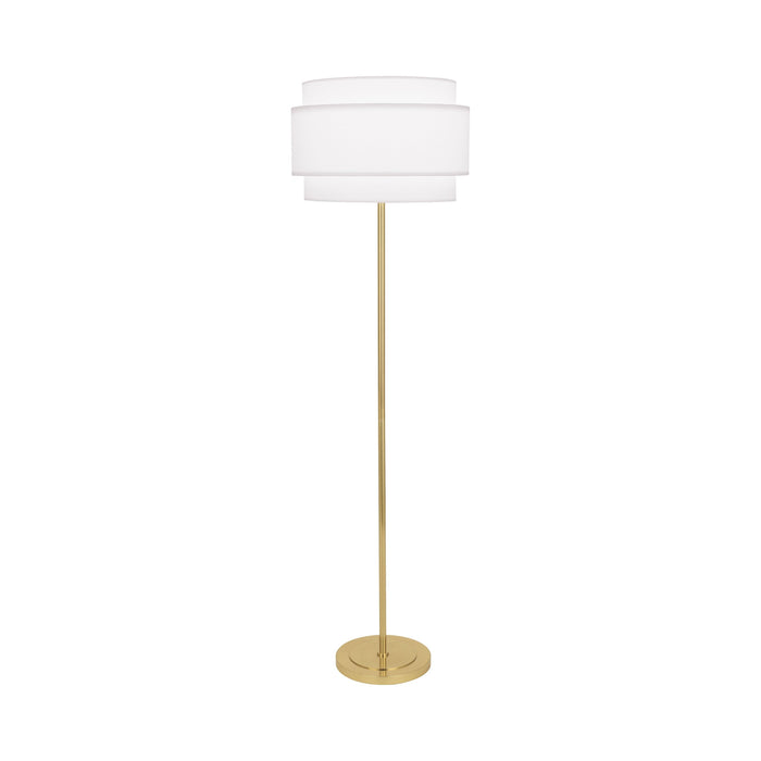 Decker Floor Lamp in Ascot White/Modern Brass.