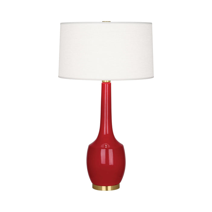 Delilah Table Lamp in Ruby Red.