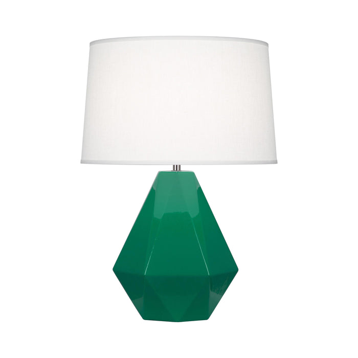Delta Table Lamp in Emerald Green.