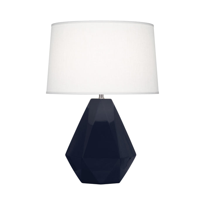 Delta Table Lamp in Midnight Blue.