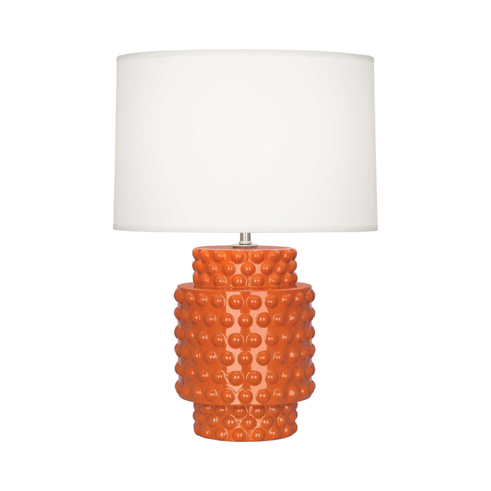 Dolly Table Lamp in Pumpkin/White (Small).