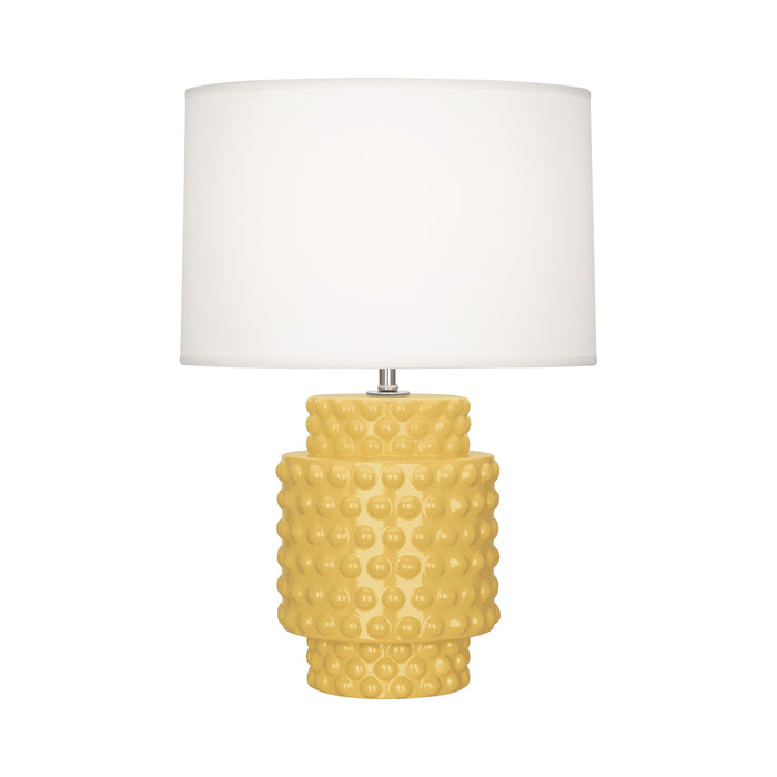 Dolly Table Lamp in Sunset Yellow/White (Small).