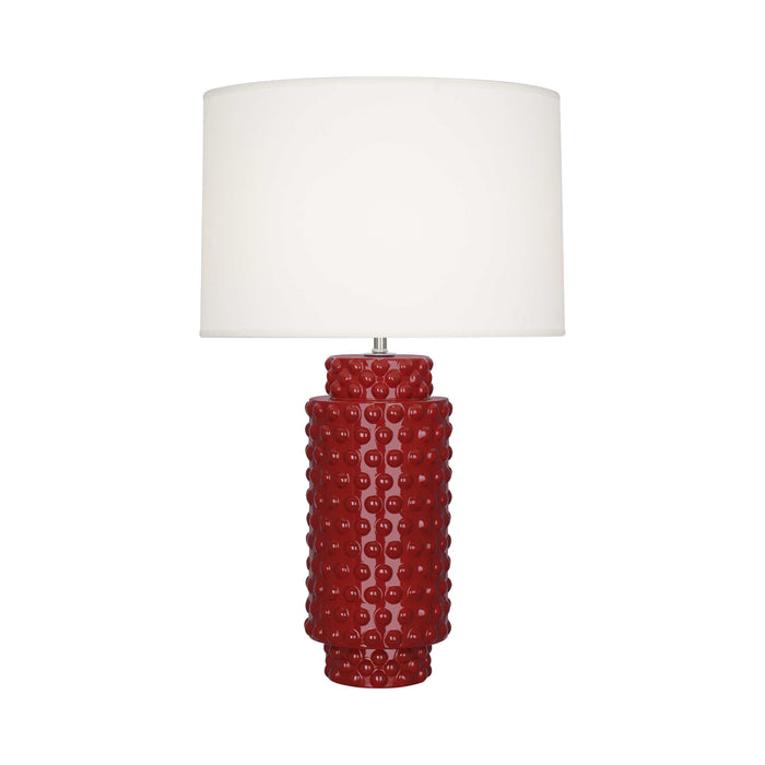 Dolly Table Lamp in Oxblood/White (Large).