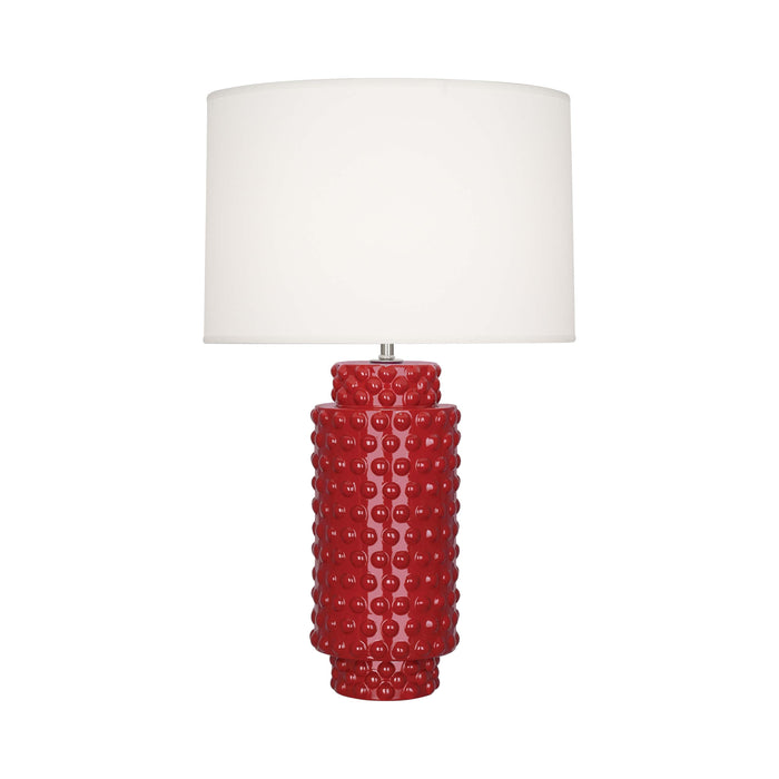 Dolly Table Lamp in Ruby Red/White (Large).