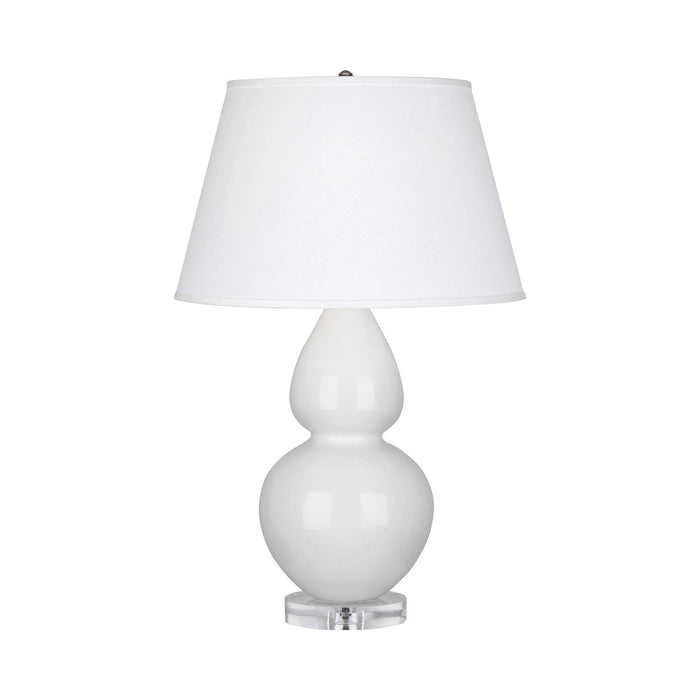 Double Gourd Large Accent Table Lamp with Lucite Base in Lily/Fabric Hardback/Lucite.