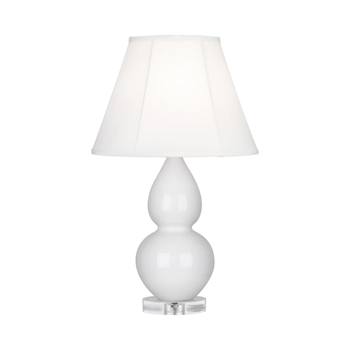 Double Gourd Small Table Lamp in Lily/Silk Stretch/Lucite.