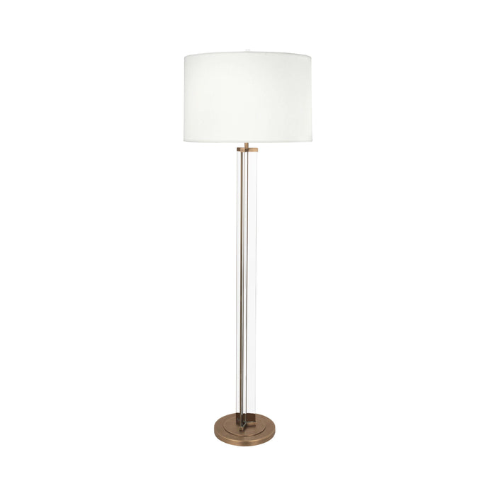 Fineas Floor Lamp in Clear Glass and Aged Brass/Fondine.