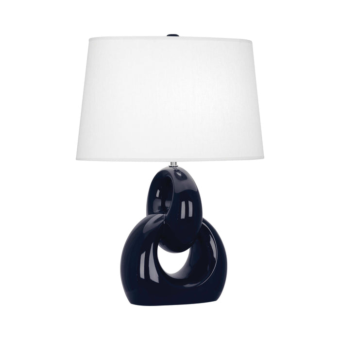 Fusion Table Lamp in Midnight Blue.