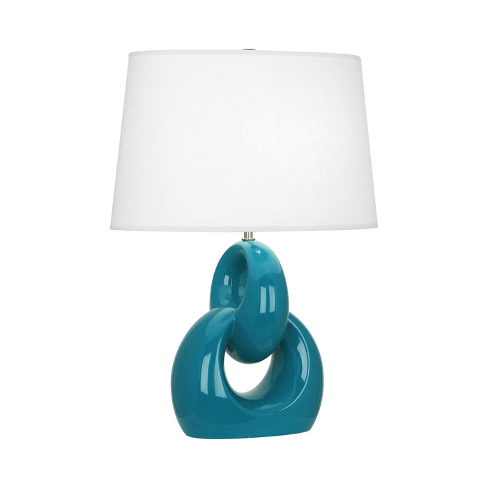 Fusion Table Lamp in Peacock.