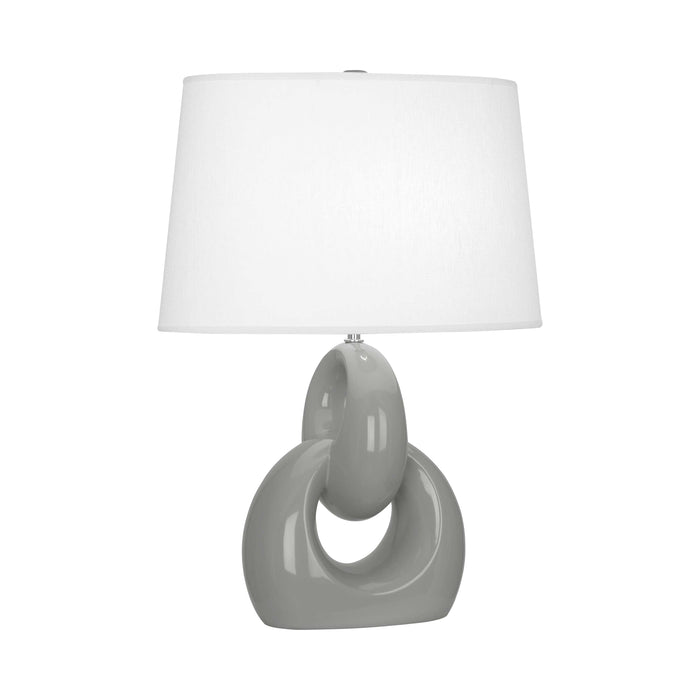 Fusion Table Lamp in Smoky Taupe.