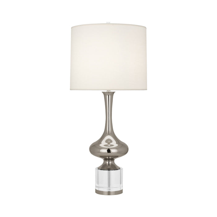 Jeannie Table Lamp in Polished Nickel/Ascot Cream Shade.