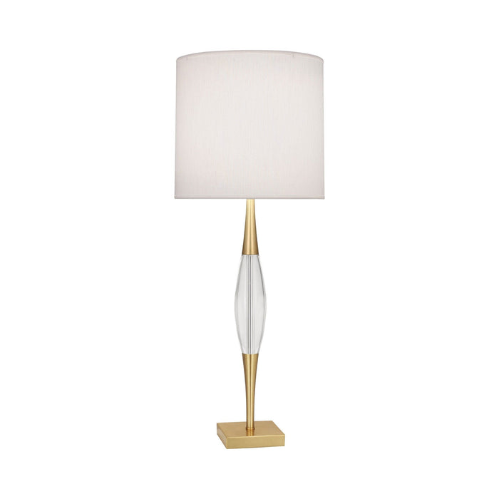 Juno Table Lamp in Modern Brass/Pearl.