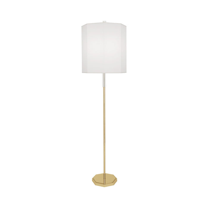 Kate Floor Lamp in Ascot White/Modern Brass.