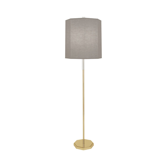 Kate Floor Lamp in Smoke Gray/Modern Brass.