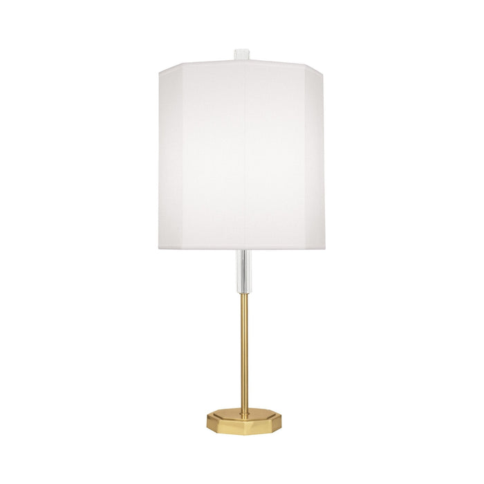 Kate Table Lamp in Ascot White/Modern Brass.