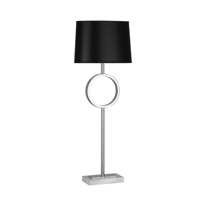 Logan Tall Table Lamp in Polished Nickel/Black.