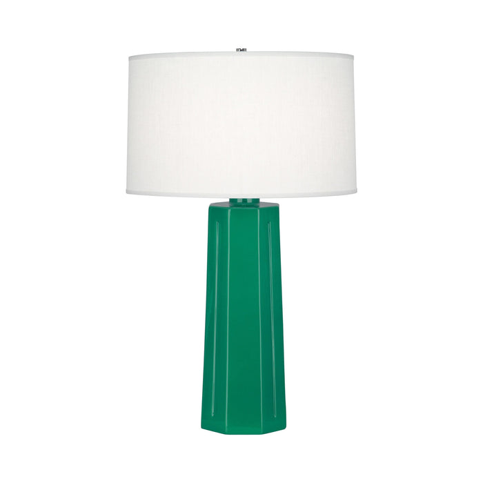 Mason Table Lamp in Emerald Green.