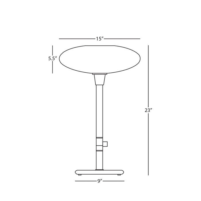 Ovo Table Lamp - line drawing.