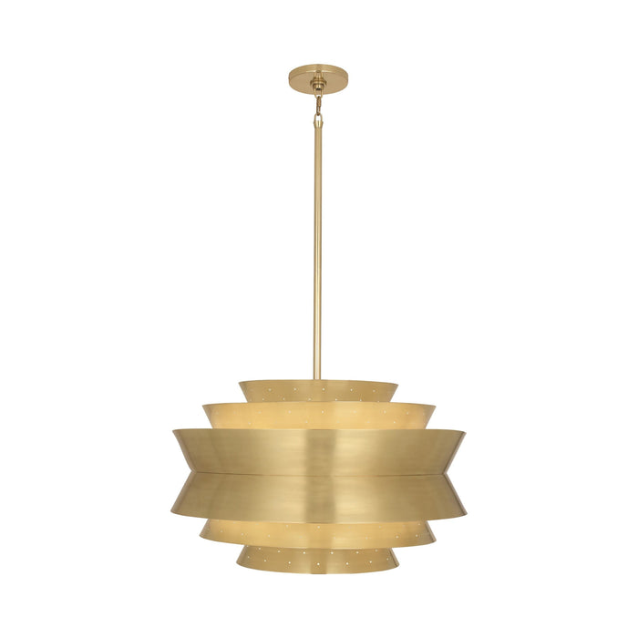 Pierce Large Pendant Light in Modern Brass.