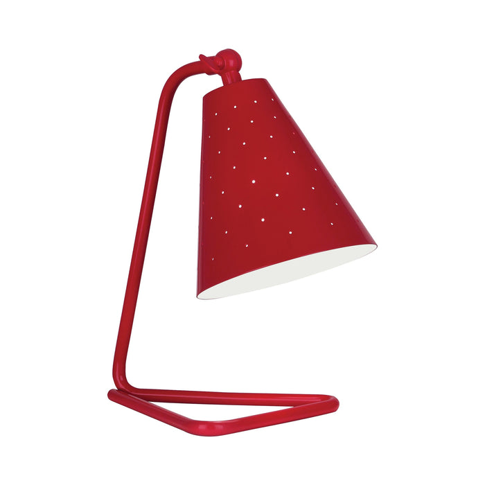 Pierce Table Lamp in Ruby Red Gloss.