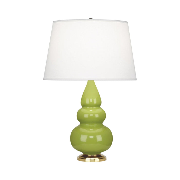 Triple Gourd Accent Lamp in Apple/Antique Natural Brass.