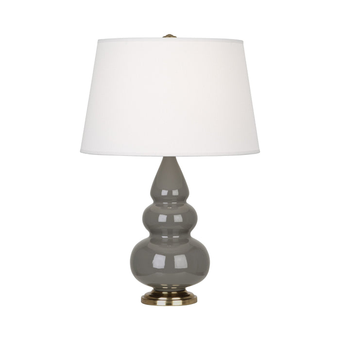 Triple Gourd Accent Lamp in Ash/Antique Brass.