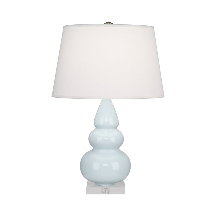Triple Gourd Accent Lamp in Baby Blue/Lucite Base.