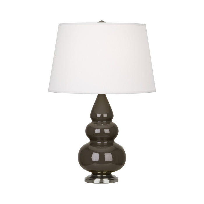 Triple Gourd Accent Lamp in Brown Tea/Antique Silver.