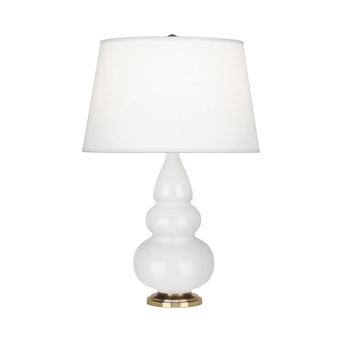 Triple Gourd Accent Lamp in Lily/Antique Natural Brass.