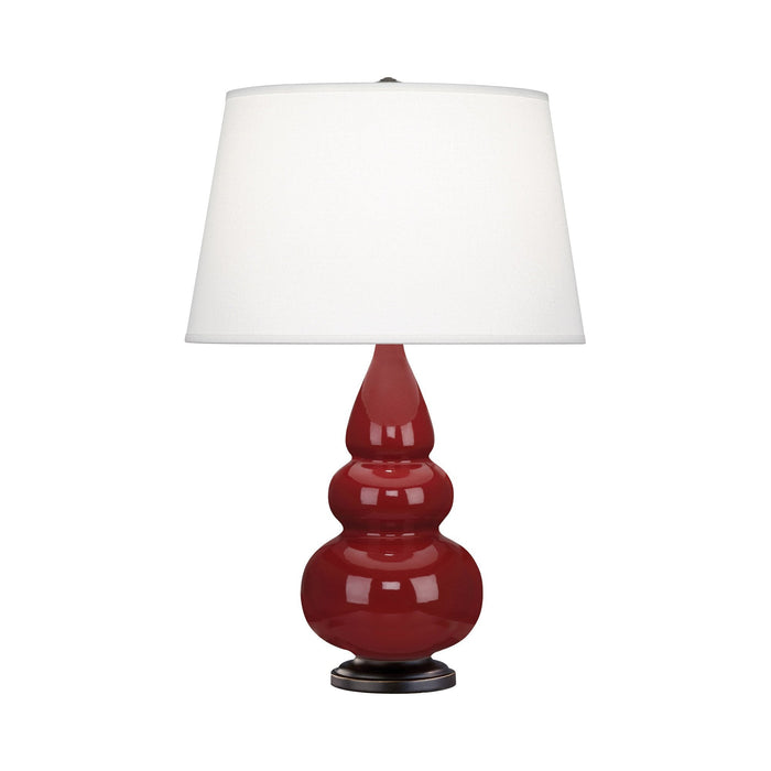 Triple Gourd Accent Lamp in Oxblood/Deep Patina Bronze.