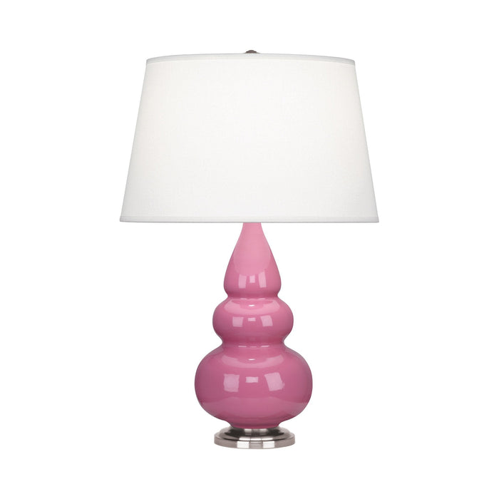Triple Gourd Accent Lamp in Schiaparelli Pink/Antique Silver.