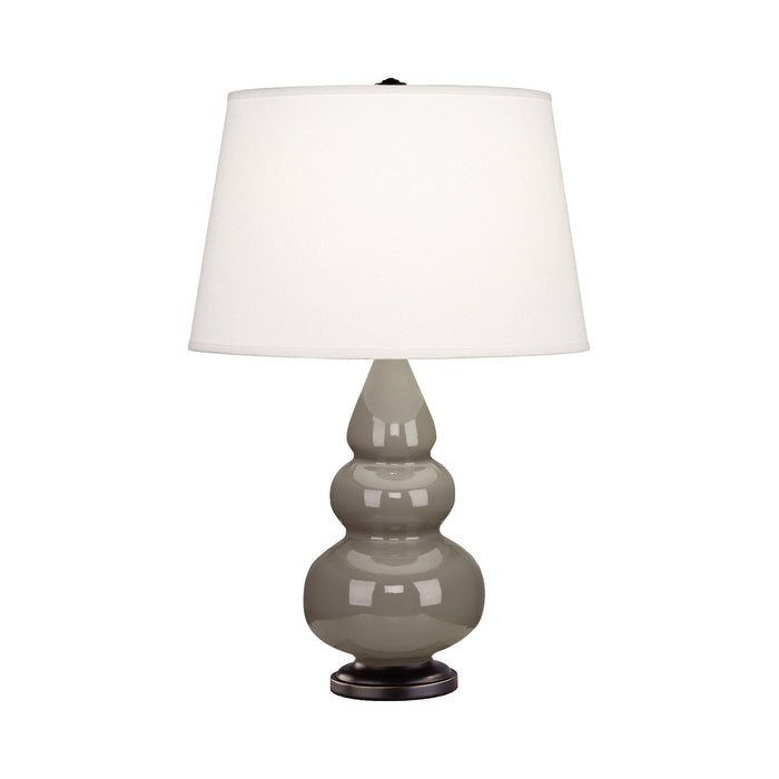 Triple Gourd Accent Lamp in Smoky Taupe/Deep Patina Bronze.