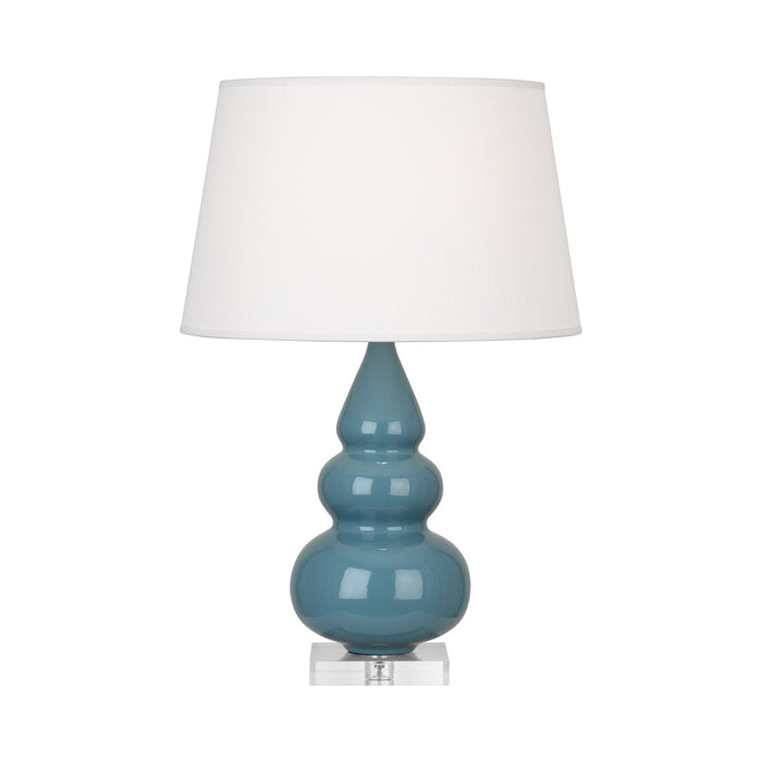 Triple Gourd Accent Lamp in Steel Blue/Lucite Base.