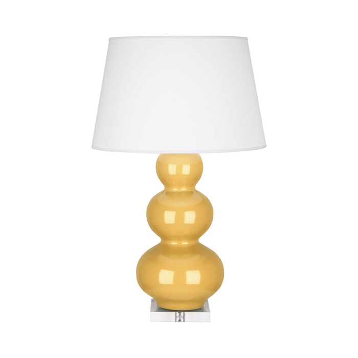 Triple Gourd Table Lamp in Lucite/Sunset Yellow.