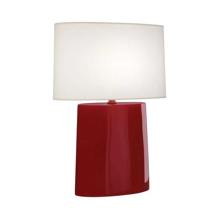 Victor Table Lamp in Oxblood.