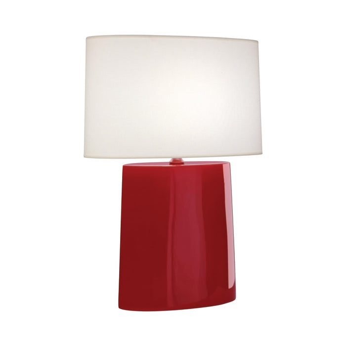 Victor Table Lamp in Ruby Red.