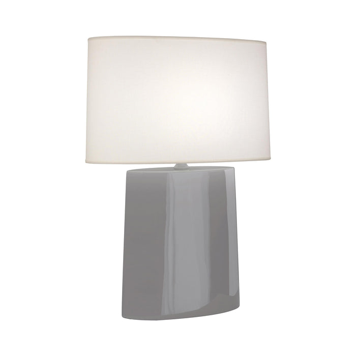 Victor Table Lamp in Smoky Taupe.
