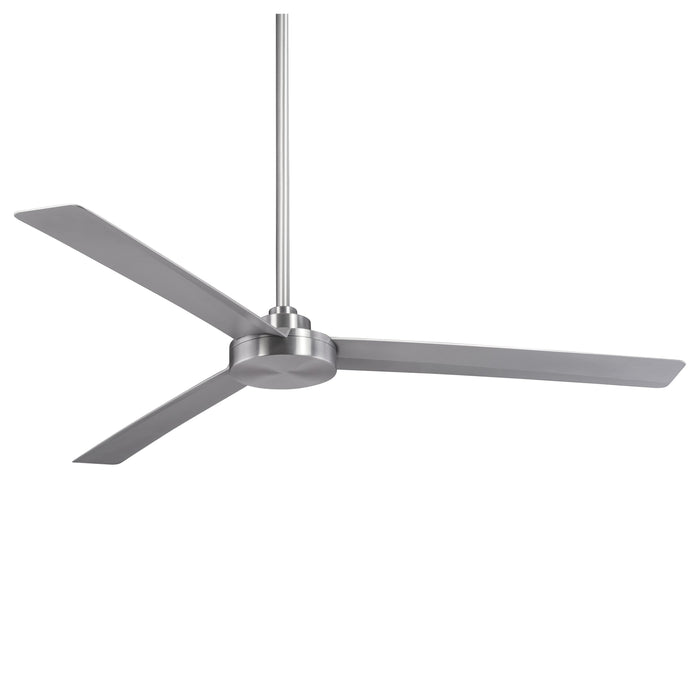 Roto XL Ceiling Fan in Brushed Aluminum / Silver.