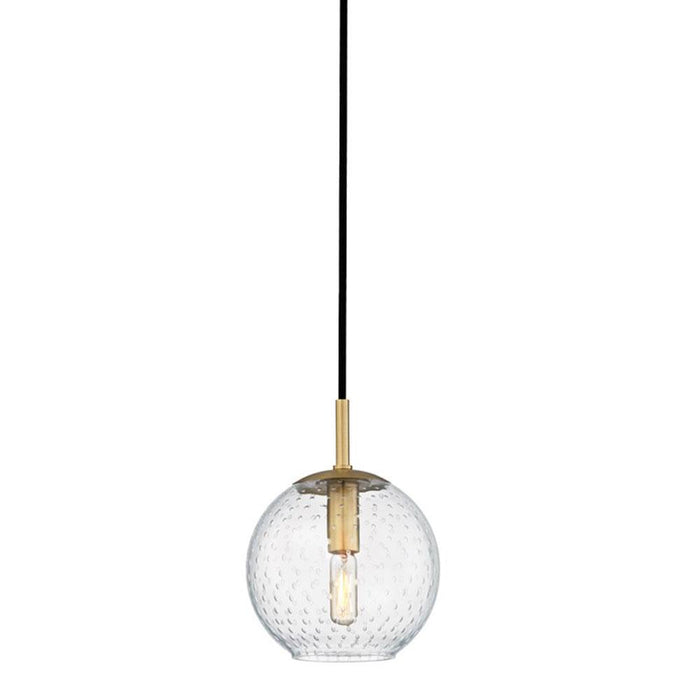 Rousseau Pendant Light Small/Aged Brass/Clear.