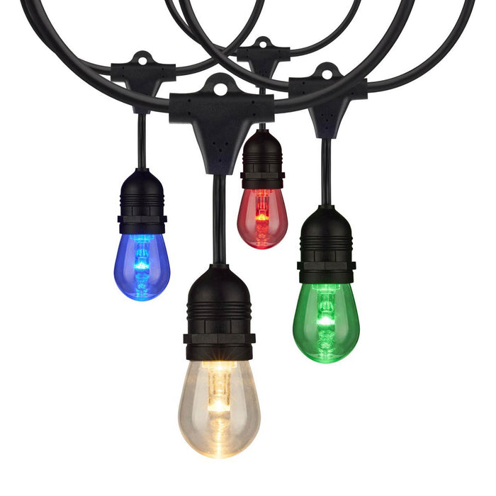 Remote ControlLED Indoor/Outdoor LED String Lights in Black.