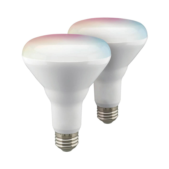 Starfish S11257 - 9.5 Watts BR30 Wifi Smart LED Color-Changing Light Bulb (2-Pack).