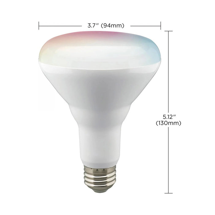 Starfish S11257 - 9.5 Watts BR30 Wifi Smart LED Color-Changing Light Bulb - line drawing.